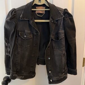 Retrofete Black Distressed Denim Jacket